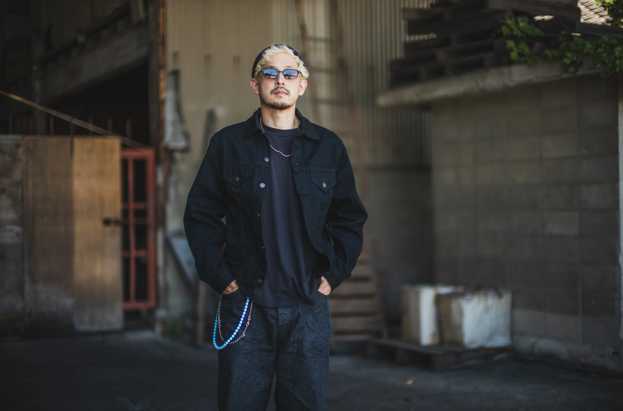 60's Trucker Jacket BKBK / One-Wash - Image 12