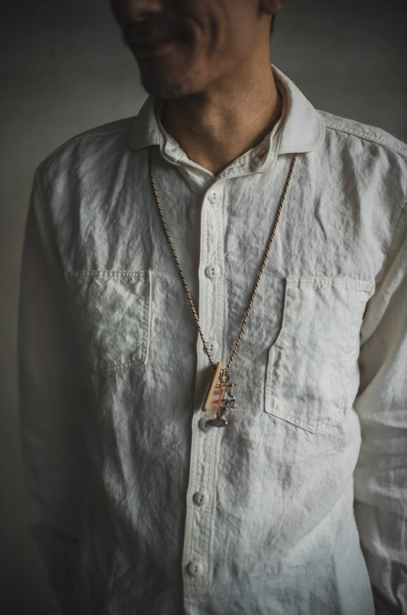 Detachable Collar Work Shirt - Image 4