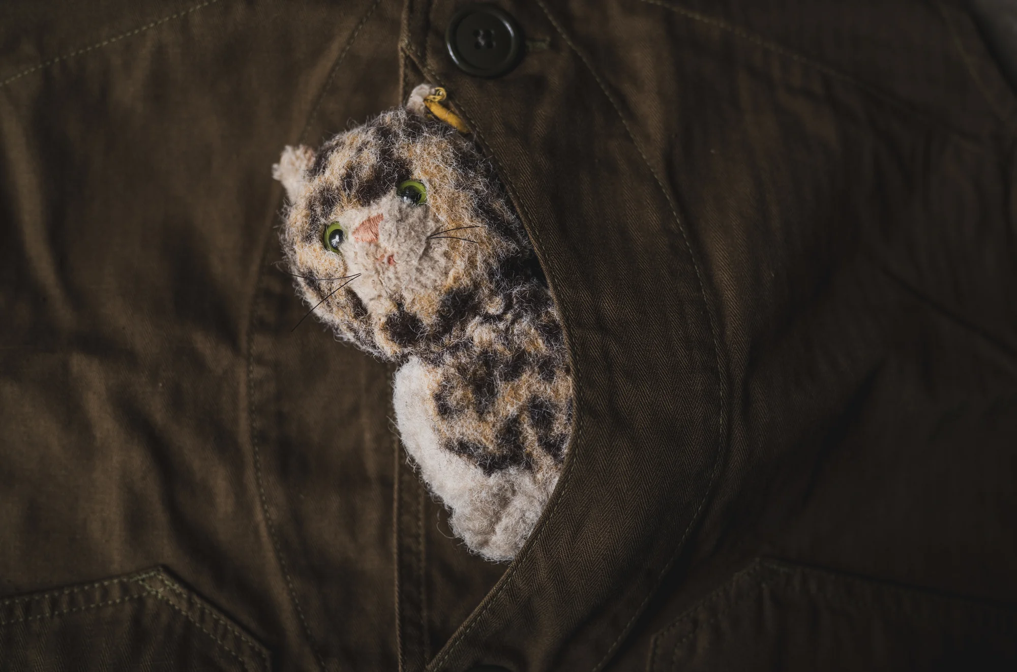 Huntsman Vest Neppy Green Herringbone - Image 7