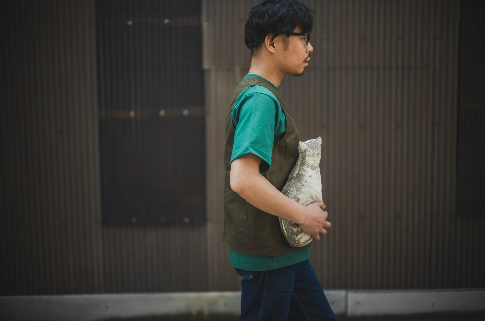 Huntsman Vest Neppy Green Herringbone - Image 9
