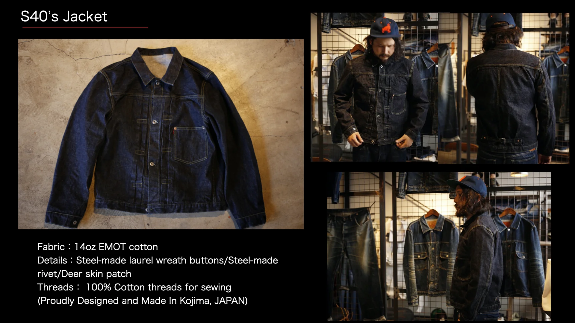 New S40's Jacket 14oz - Image 4