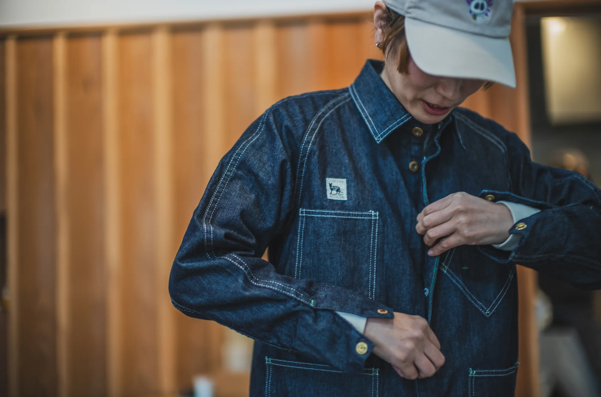 Black Cat Jacket Denim 10oz/ One-Wash - Image 11