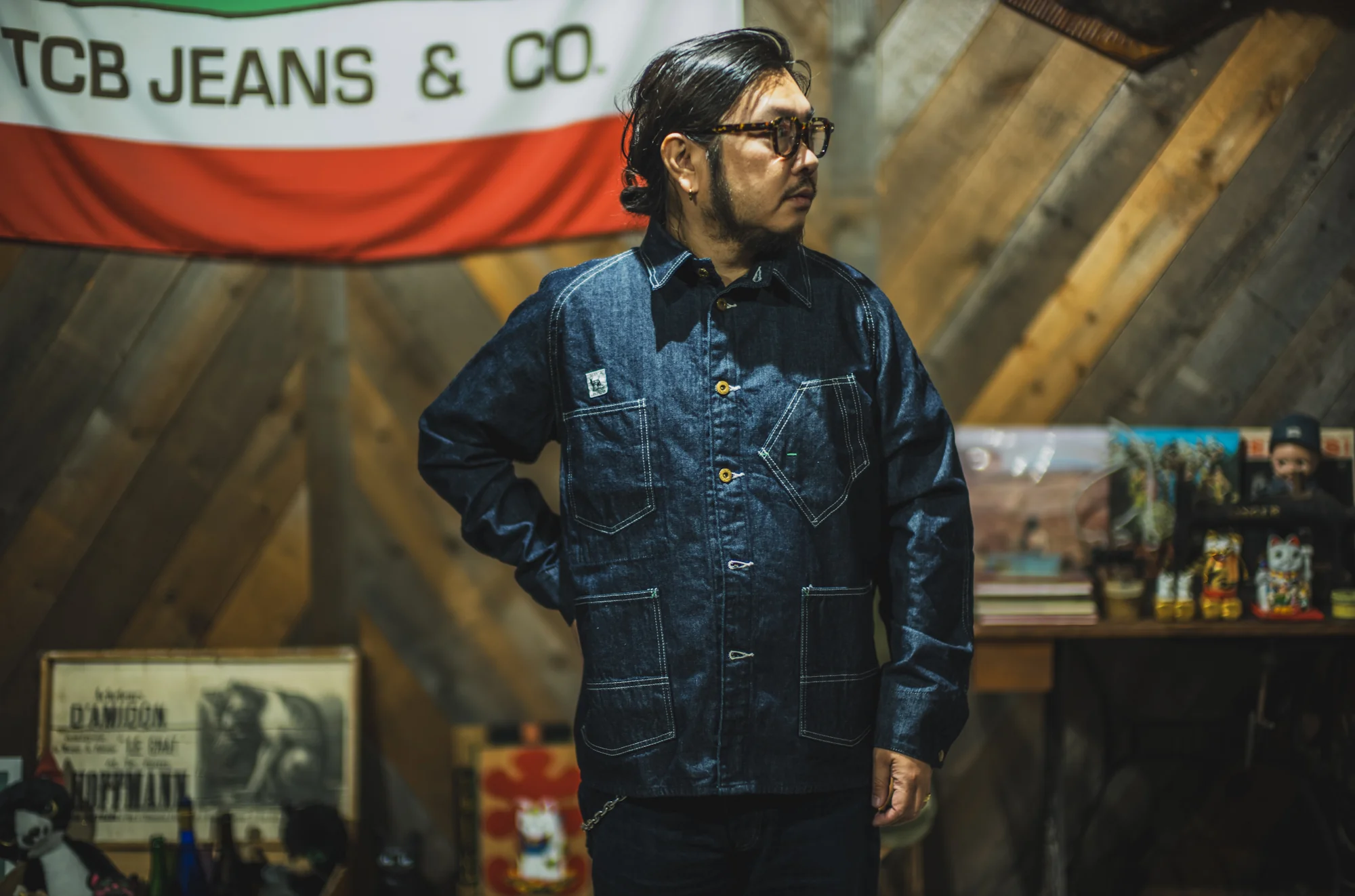 Black Cat Jacket Denim 10oz/ One-Wash - Image 4
