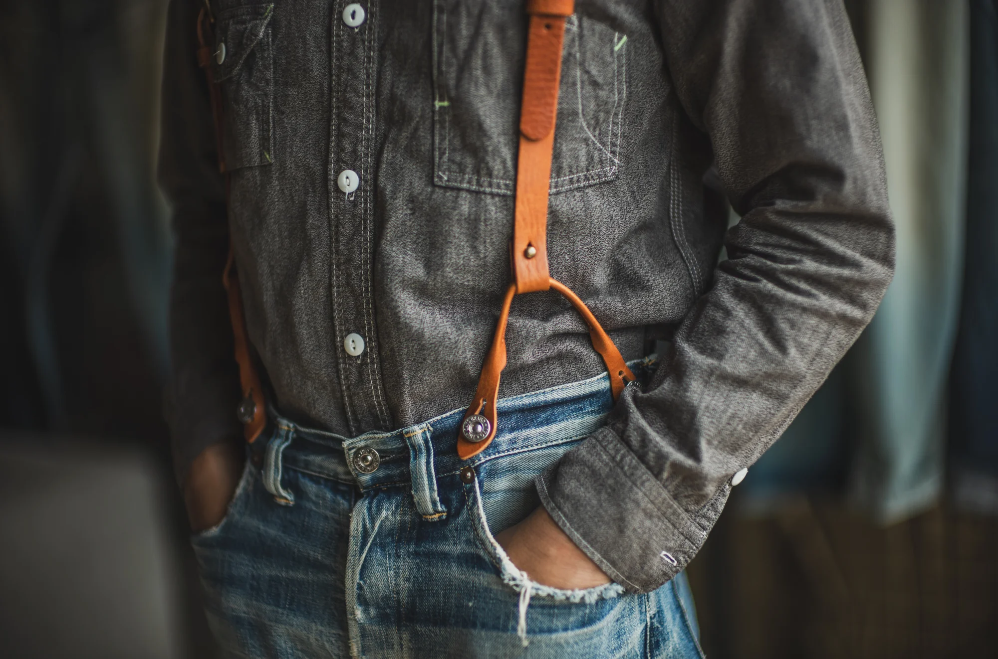 TCB Leather Suspenders - Image 9