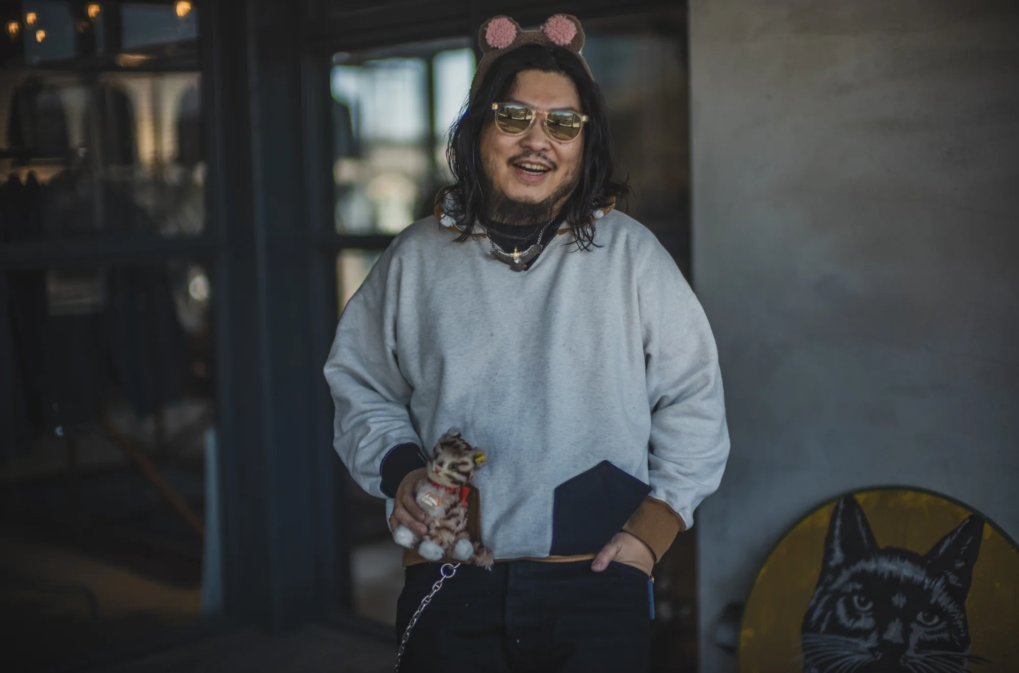 TCB & Workers Collab T Shirt / Calico Cat summer fur - Image 4
